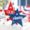 Glitzhome&#xAE; 11&#x22; Wooden Patriotic America Stars Table D&#xE9;cor